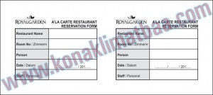 ALAKARTE RESTAURANT RESERVATION FORM