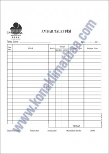 Ambar talep fişi kastalia
