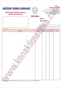 DEĞİŞİM FATURA