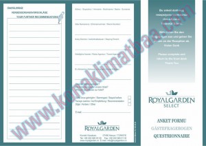 Royal garden  anket formu ön