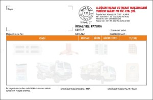 gülen ticaret sürekli form irsaliyeli fatura