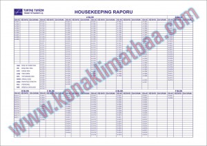 housekeeping raporu turtaş