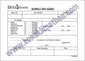 izin kağıdı bera otel