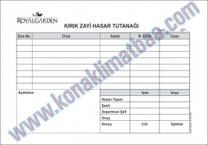 kırık zayi hasar tutanağı royal