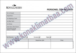 personel izin belgesi royal
