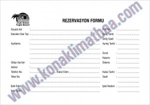 rezervasyon formu green fuğla beach