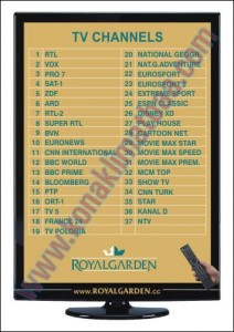 tv kartı royal garden